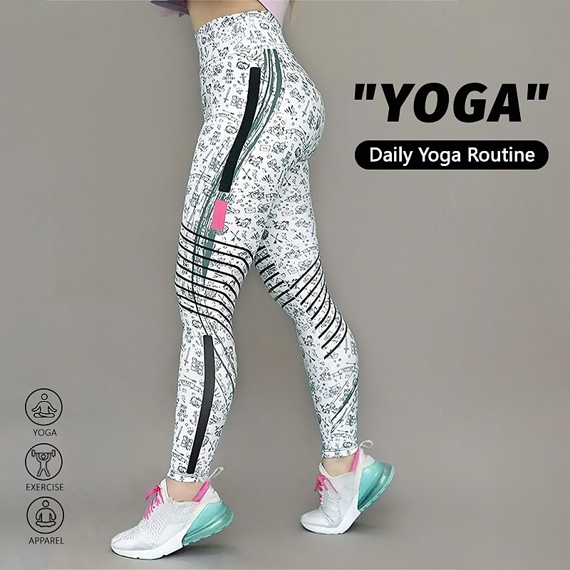 Damskie Legginsy capri Legginsy do jogi Wyszczuplenie brzucha Wysoka talia Siłownia Taniec Obuwie sportowe Doły Czarny Biały Niebieski Jesień Sport Odzież sportowa Ścisłe dopasowanie 2026 - $12.99 –P1