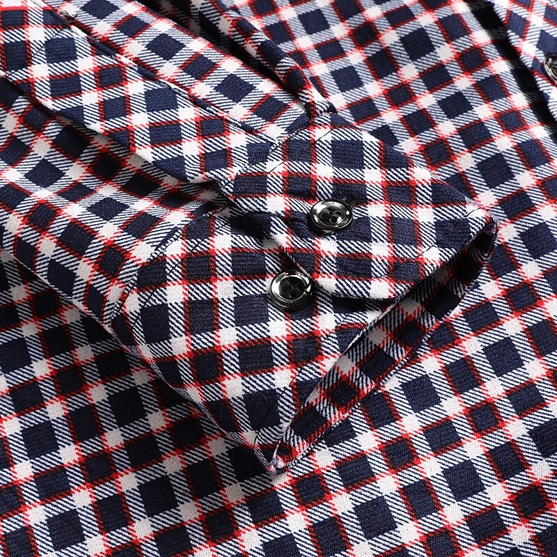 Per uomo Camicia casual Camicia di flanella Camicia a quadri Camicia con Bottoni Rosso Blu Manica Lunga Quadri Bavero Vacanza Casual Quotidiano Bottonato Abbigliamento Poliestere Moda Casual del 2026 a $23.99 –P2