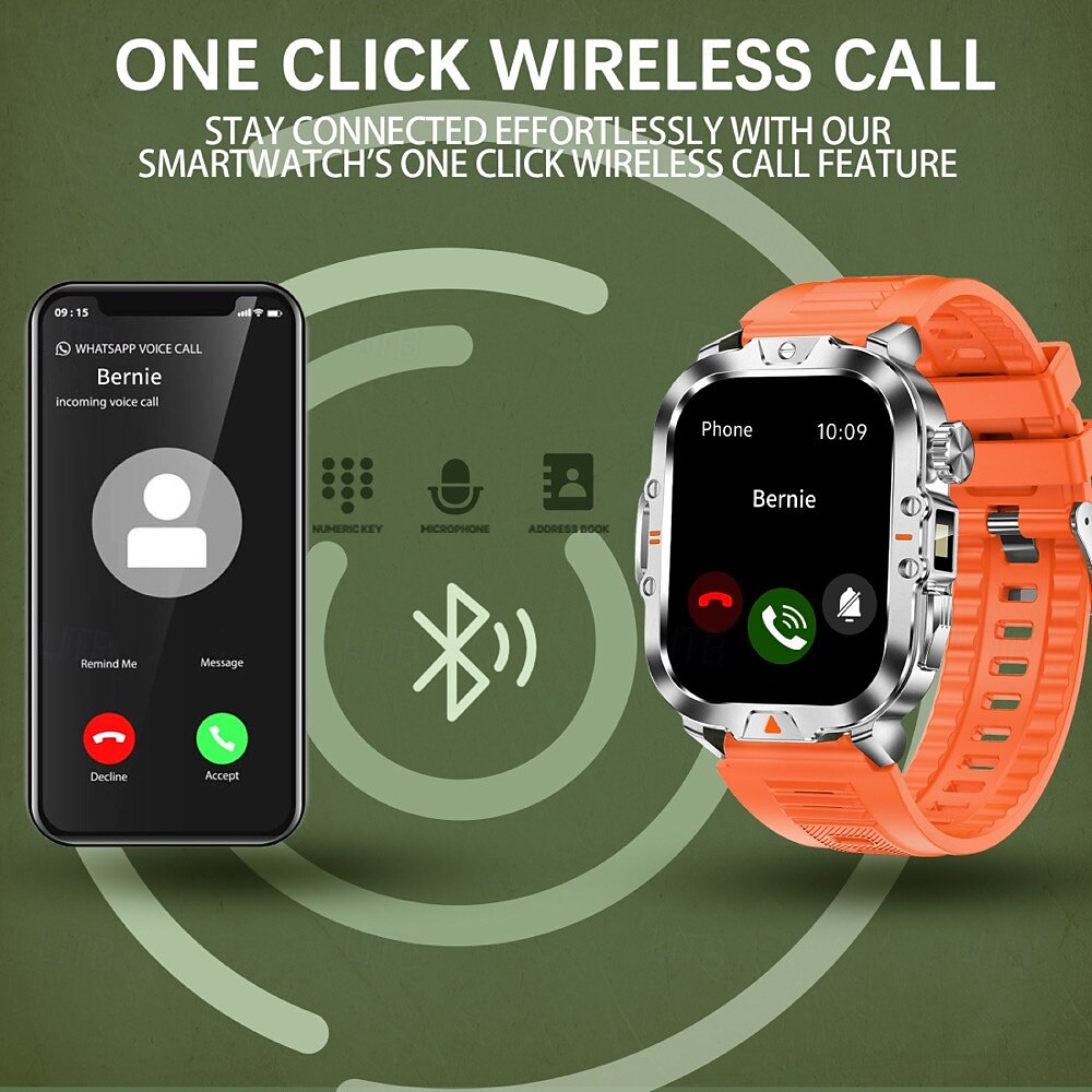 Relógio inteligente 2,01 polegadas smartwatch fitness relógio de corrida bluetooth pedômetro lembrete de chamada rastreador de atividades compatível com android ios homens longa espera à prova d'água de 2025 por $34.99 –P10