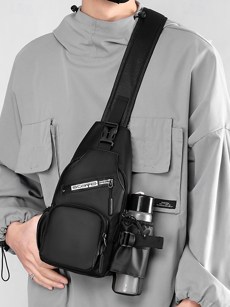 Men’s Waterproof Crossbody Sling Bag – Lightweight Casual Chest Bag with Multiple Compartments, Adjustable Strap, and Water-Repellent Fabric for Travel, Outdoor and Daily Use 2025 - $18.99 –P3