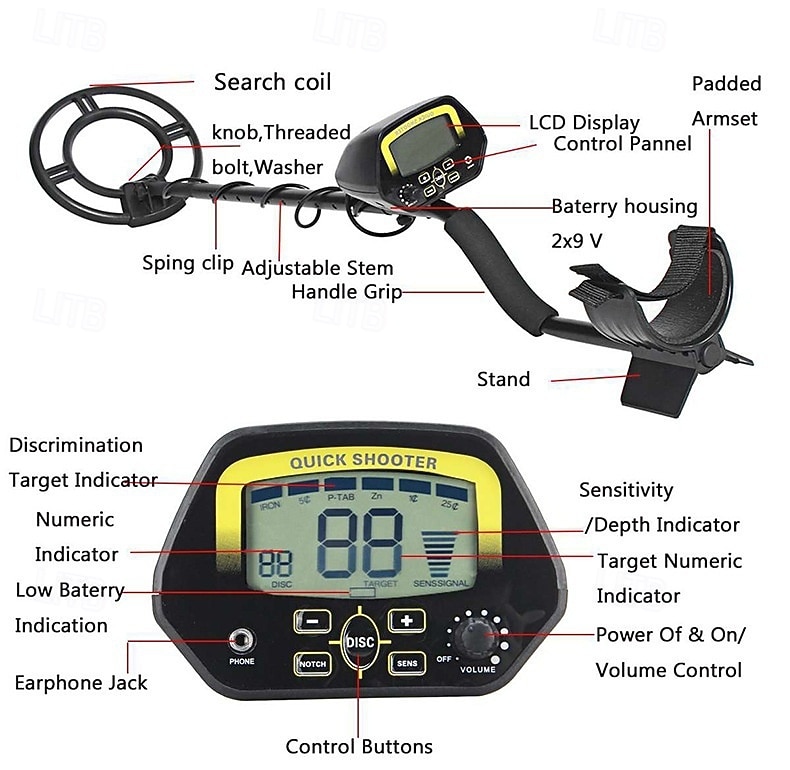 جهاز كشف المعادن المحمول تحت الأرض MD-3030، جهاز كشف الكنوز والذهب بشاشة LCD مقاومة للماء - كاشف الوظائف 2025 - $261.99 –P7