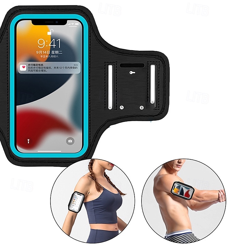 2025年 アームバンドケース ランニングアームバンド iPhone用ランニングホルダー のために マラソン ジョギング ランニング スポーツバッグ タッチスクリーン 耐水 反射ストリップ タクテル 男性用 女性用 ランニングバッグ  コレクション – $8.99 –P5
