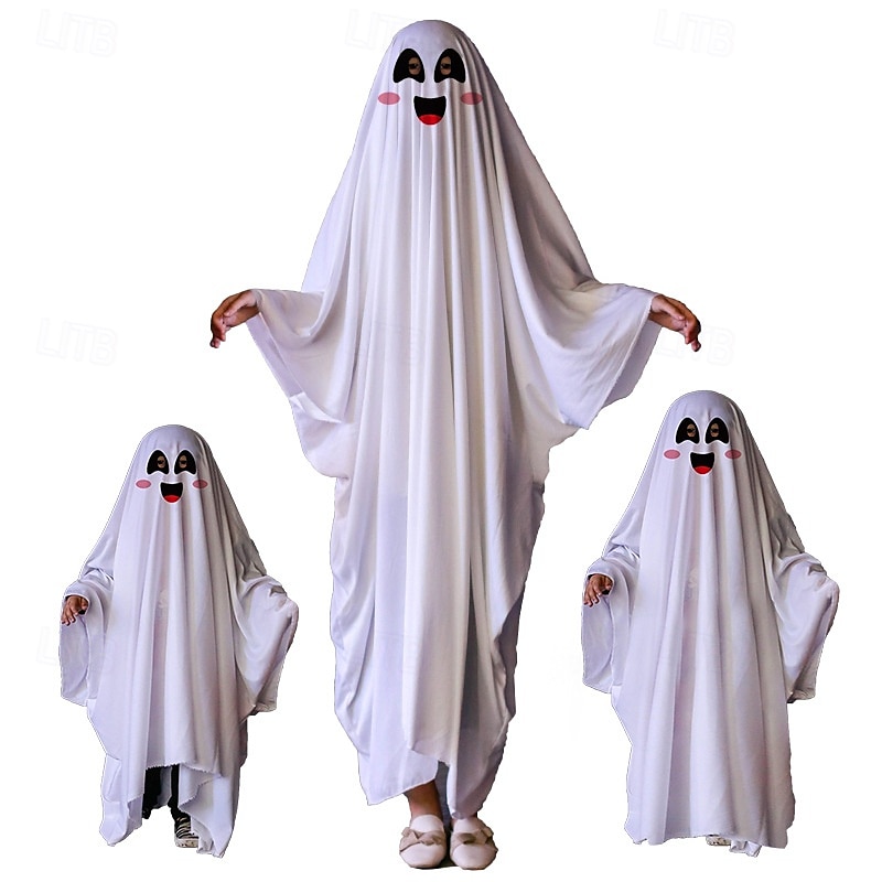 Fehér Lepedő Szellem Halloween Pelerin / köpeny Jelmez Borzalom Ijesztő jelmez Gyermek Felnőttek Uniszex Mindszentek napja Farsang Teljesítmény Parti Egyszerű Halloween jelmezek Kiöltözik 2025 - $19.49 –P8
