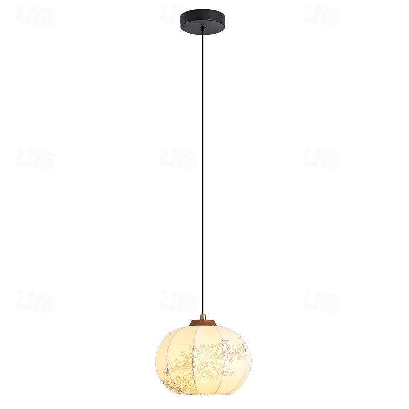 Country Nature Inspired Pendant Light, Fabric Material, 20cm Height, Warm White/White Light, E26 E27, Adjustable Chain 2026 - $156.99 –P6