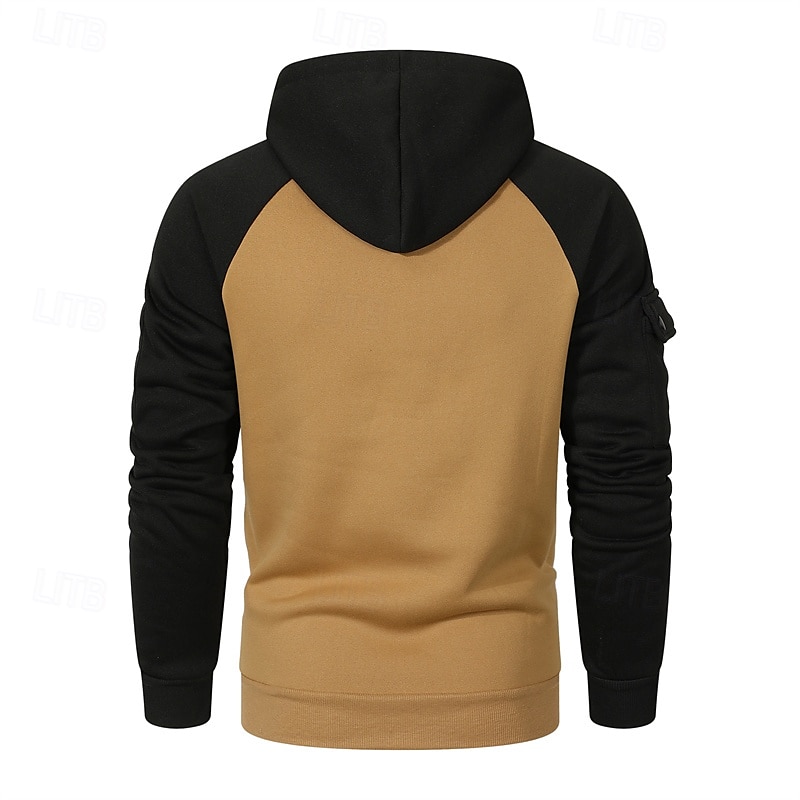 Pánské Kapuce Mikina se zipem na čtvrtletí Černá Velbloudí Tmavě šedá Kapuce Barevné bloky Slátanina Kapsy Čtvrtletní zip Sporty a outdoor Denní Dovolená Polyester Šik ven Základní Na běžné nošení 2025 - $22.99 –P3