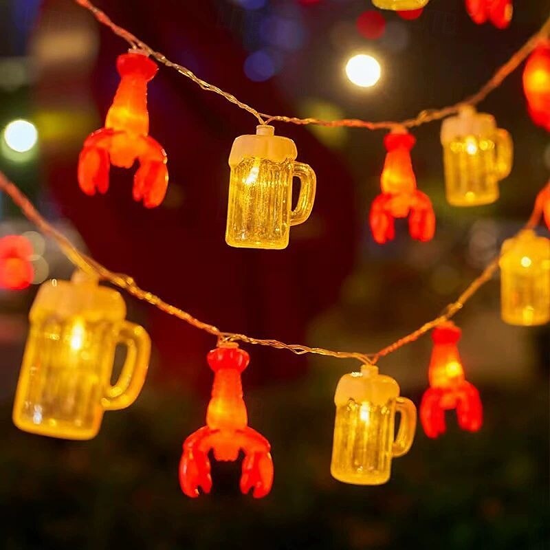 Barra LED con luci d'atmosfera da 2 m e 10 LED, alimentata a batteria, bottiglia di birra, bottiglia dei desideri, luci fatate, campeggio, festa, casa, balcone, giardino, Natale, Capodanno, del 2025 a $10.99 –P9