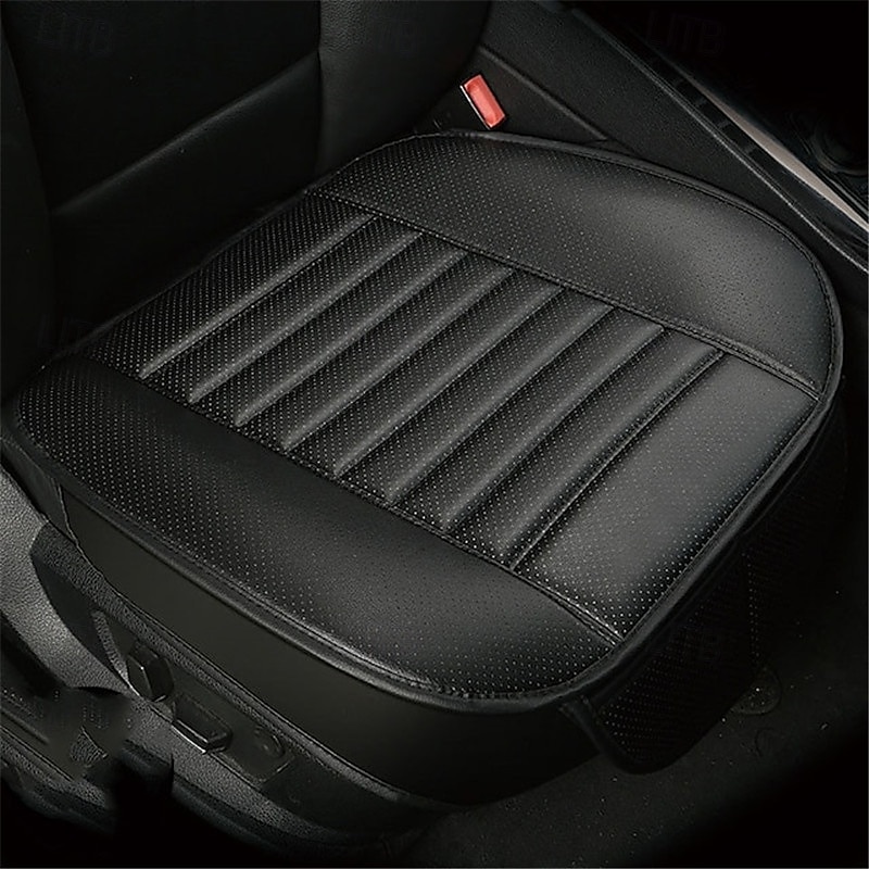 Capa de almofada para assento de carro 2 peças, universal, 5d, couro de carvão de bambu, respirável, à prova d'água, protetor de assento de carro com tudo incluído de 2025 por $51.99 –P4