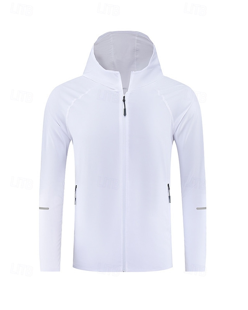 Męskie Běžecká bunda Kurtka Outdoorowa Kurtka z kapturem Kieszeń Ściągana na sznurek Długi rękaw Top Athleisure Odporność na wiatr Szybkie wysychanie Odprowadza wilgoć Oddychający Wędkarstwo Piesze 2025 - $26.99 –P4