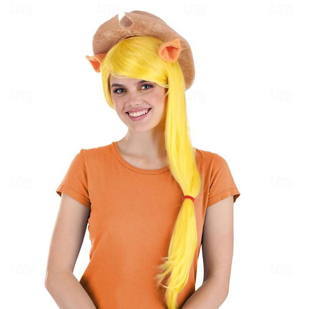 Parrucca di Applejack di My Little Pony per adulti, parrucche per feste di Halloween e cosplay del 2025 a $26.99 –P1