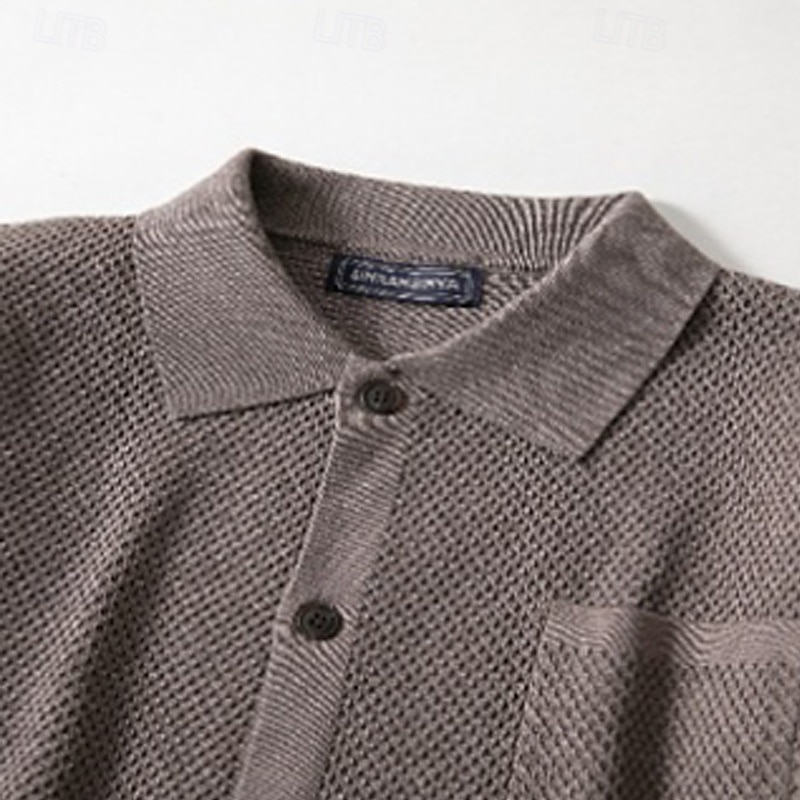 Herren Pullover Strickjacke Gerippt Stricken Normale Oberteile Gestrickt Einfach Umschlagkragen Klassisch Moderne zeitgenössische Lässig Alltagskleidung Bekleidung Frühling & Herbst Kaki Kaffee M L XL 2025 - $51.99 –P5