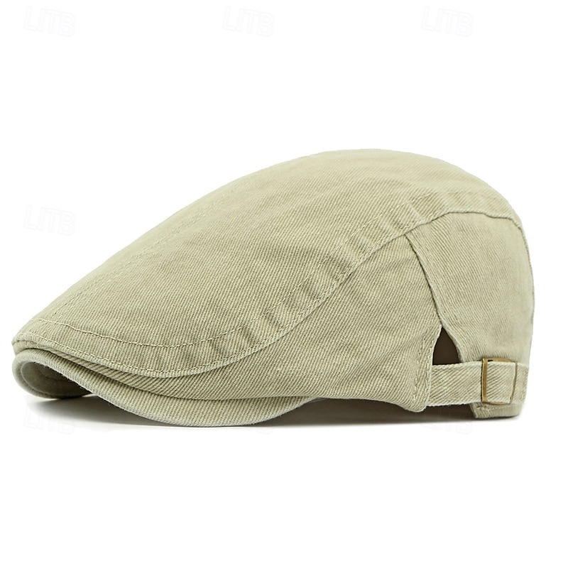 Męskie Kapelusz Ascot Kapelusz gazeciarza Czarny Wino 100% bawełna Moda Codzienny Ulica Codzienny Równina Regulowany Filtr przeciwsłoneczny Oddychający 2025 - $9.99 –P8