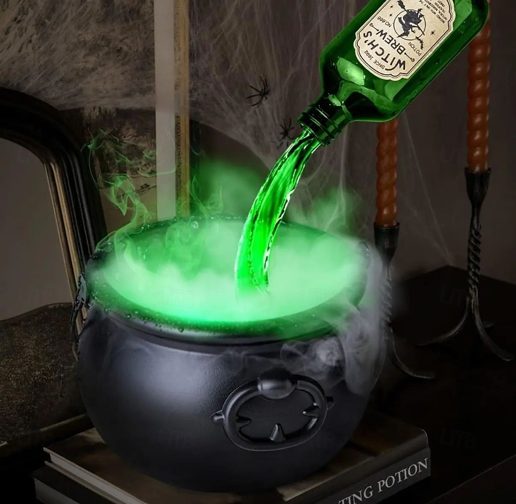 Décoration d'Halloween, bol de sorcier noir, bouteille flottante magique et diffuseur, bar à domicile, fête magique, squelette d'horreur, accessoires de bricolage pour Halloween de 2025 ? $28.99 –P1