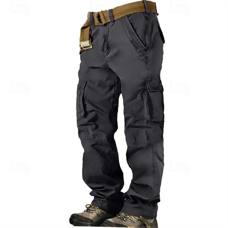 Homme Pantalons Cargo Pantalons Boutons Multi-poches Uni Portable Extérieur Quotidien Camping & Randonnée Mode Classique Noir Jaune de 2025 ? $32.99 –P9