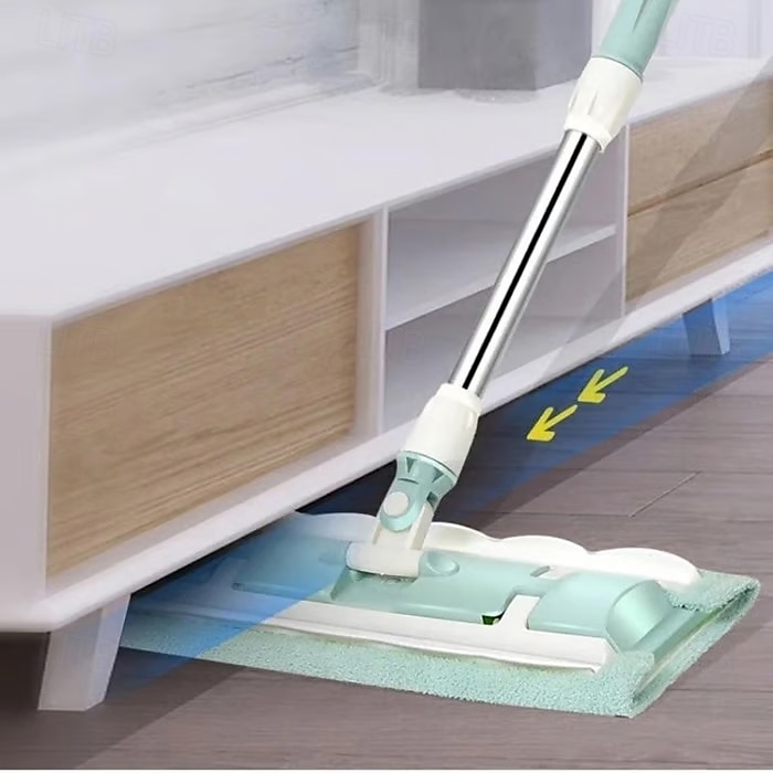 Queens Finders, mocio in microfibra girevole a 360 gradi, mocio piatto regolabile con manico in acciaio inossidabile e 4 panni lavabili riutilizzabili per la pulizia della casa del 2025 a $23.99 –P11