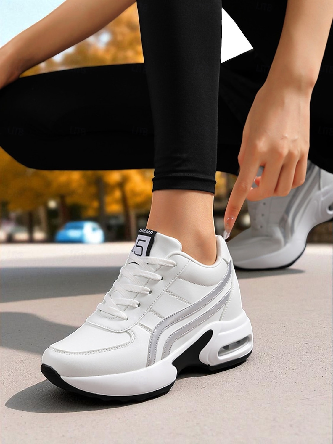 Schwarze und graue klobige Laufsneaker für Damen – atmungsaktive Mesh-Schnürschuhe, lässige, sportliche Wanderschuhe fürs Fitnessstudio, Reisen und den Alltag 2025 - $42.99 –P1