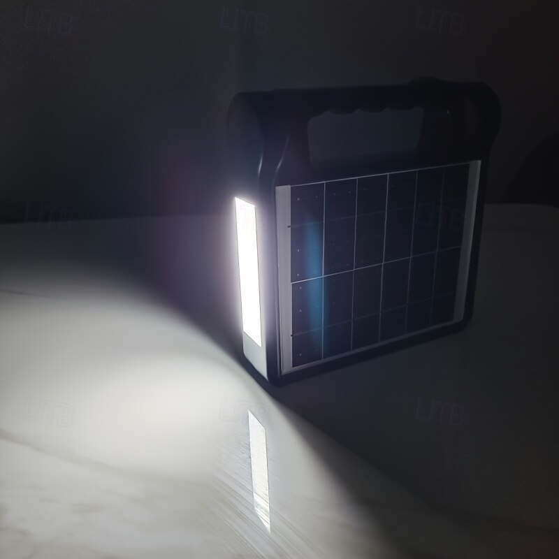 Kit de sistema generador solar portátil de 6000 mAh con batería de litio, luces LED, cargador USB, panel de carga solar para acampar al aire libre. &uso doméstico 2025 - $111.99 –P6