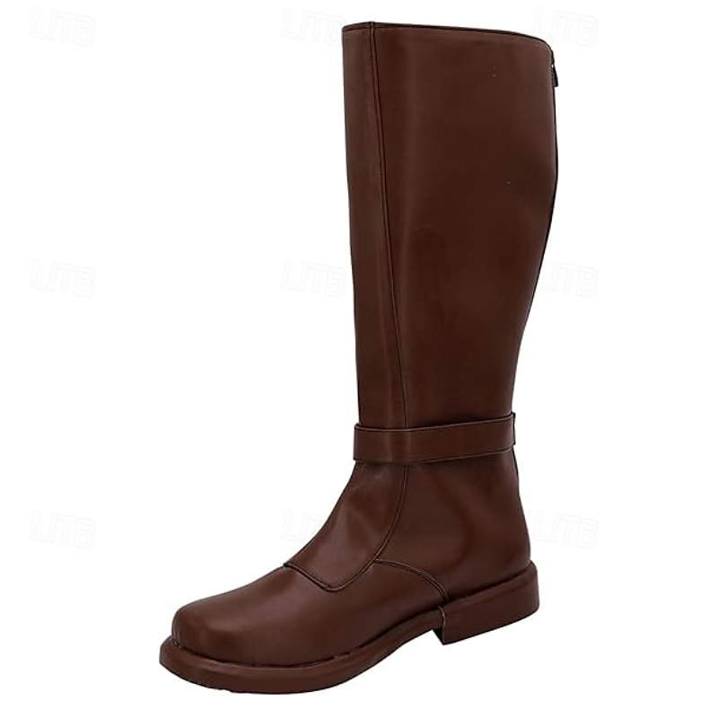 Mittelalterlich Renaissance Schuhe Stiefel Kniehohe Stiefel Pirat Wikinger Kreuzritter Kostüm Herren Unisex Keltisch Seeräuber Halloween Maskerade Party & Abend LARP Renaissance-Messe Erwachsene 2026 - $75.99 –P5