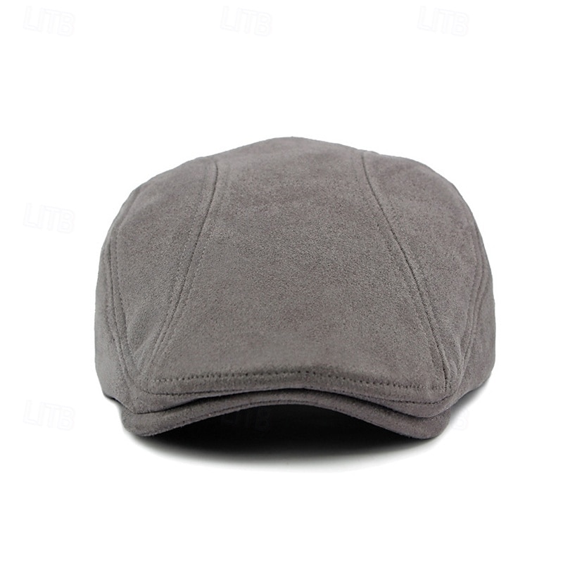 Муж. Эскотская шляпа Шляпа газетчика Черный Винный Искусственная замша Мода На каждый день Для улицы Повседневные Полотняное плетение Регулируется Защита от солнечных лучей Дышащий 2025 - $13.49 –P5