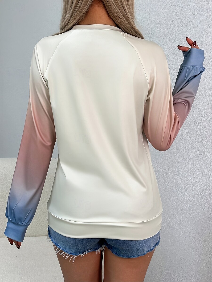 Dame Genser med genser Grafisk Dyr Mote Fritid Langermet Crew-hals Vanlige topper Gate Hverdag Trykt mønster Beige Høst Vinter 2025 - $24.99 –P2
