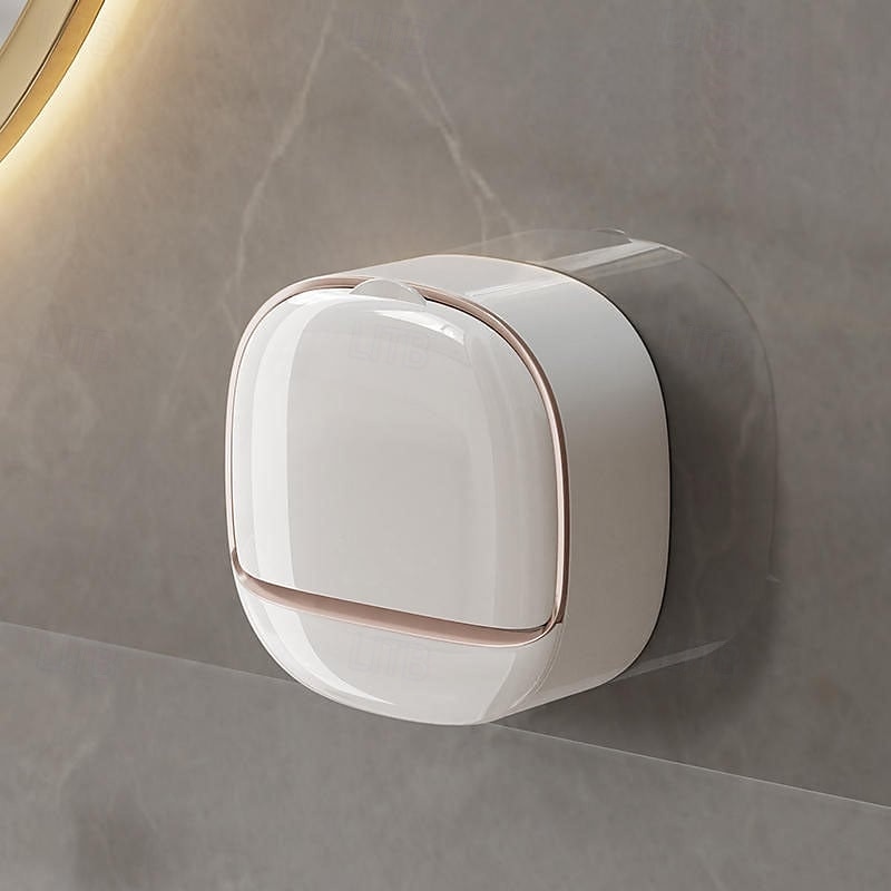 Luxury Soap Holder with Drain Tray Wall Mounted Design No Drilling Required Stylish Soap Storage Box for Bathroom Convenient Water Draining Tray for Bar Soap and Laundry Use 2025 - $9.99 –P1