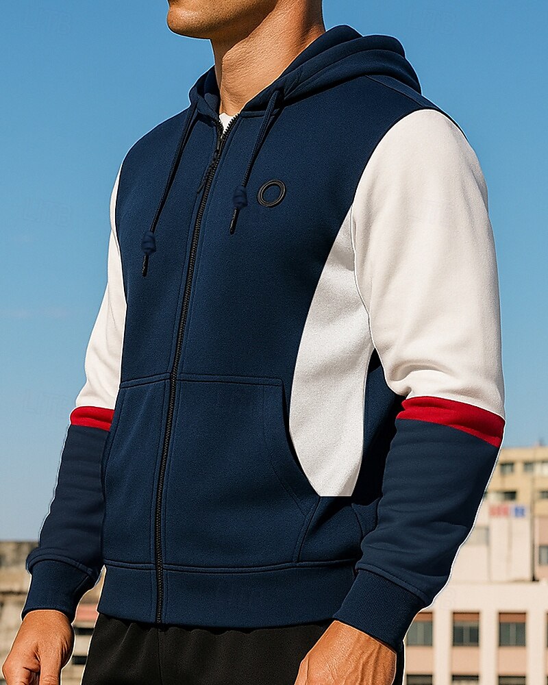 Per uomo Felpa con cappuccio sportiva Giacca cardigan in pile Tasca Manica Lunga Top Athleisure Autunno Antivento Caldo Escursionismo Allenamento Atletico abbigliamento sportivo Abbigliamento sportivo del 2025 a $28.99 –P3