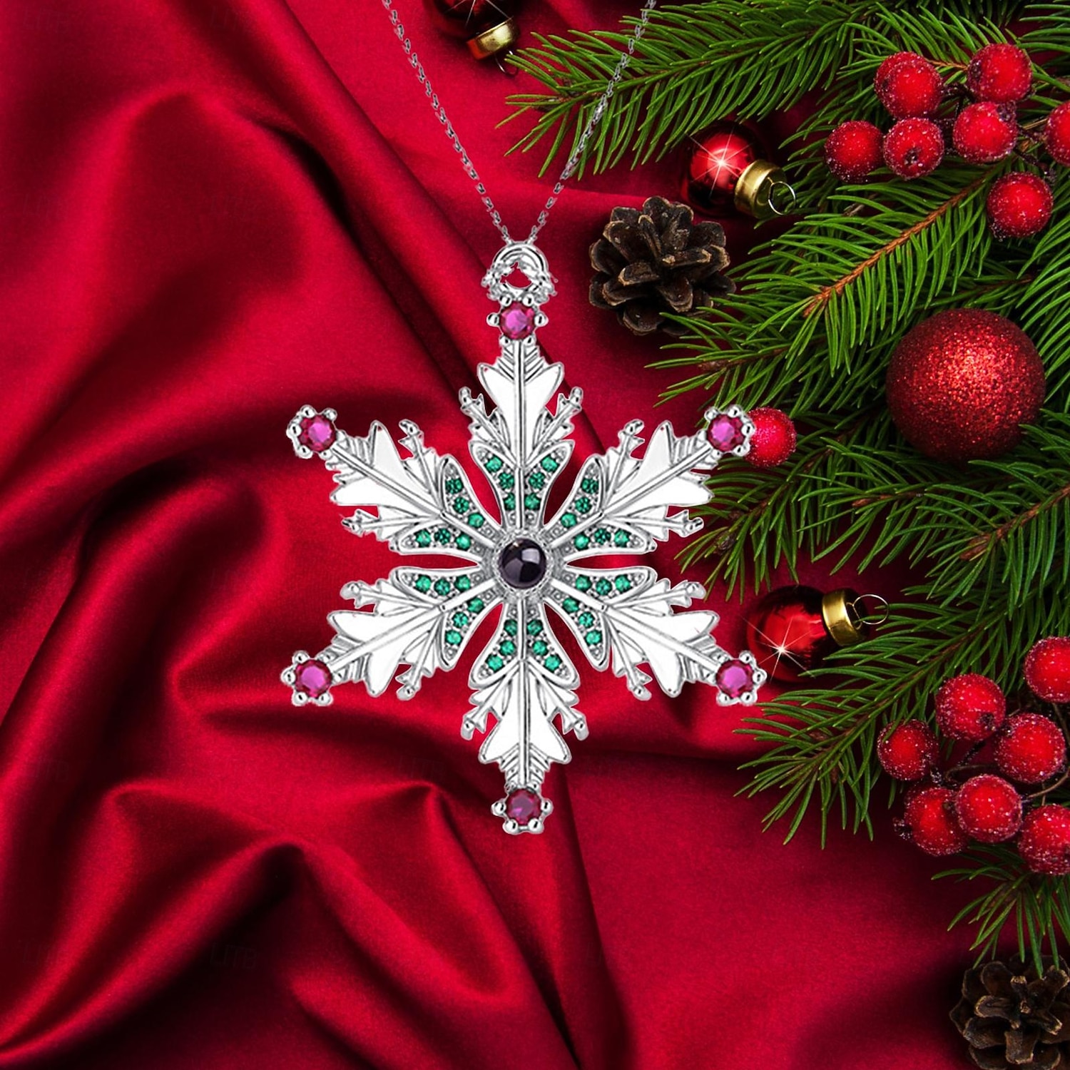 henkilökohtainen jouluvalokuva lumihiutaleprojektiokoriste mukautettu kuva muistolahjariipus joulukuusi roikkuukoriste, joululahja hänelle/hänelle/perheelle 2025 - $27.99 –P5