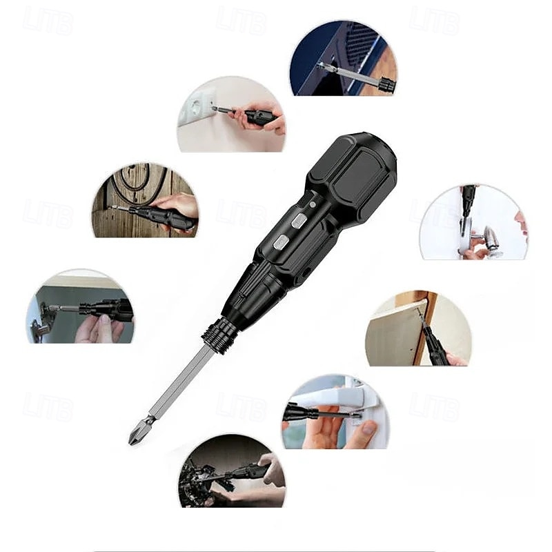 Multifunctionele elektrische schroevendraaier, USB-oplaadbaar, 3,6 V mini draadloze schroevendraaierset met bits voor doe-het-zelf reparatietaken in huis 2025 - $43.99 –P2