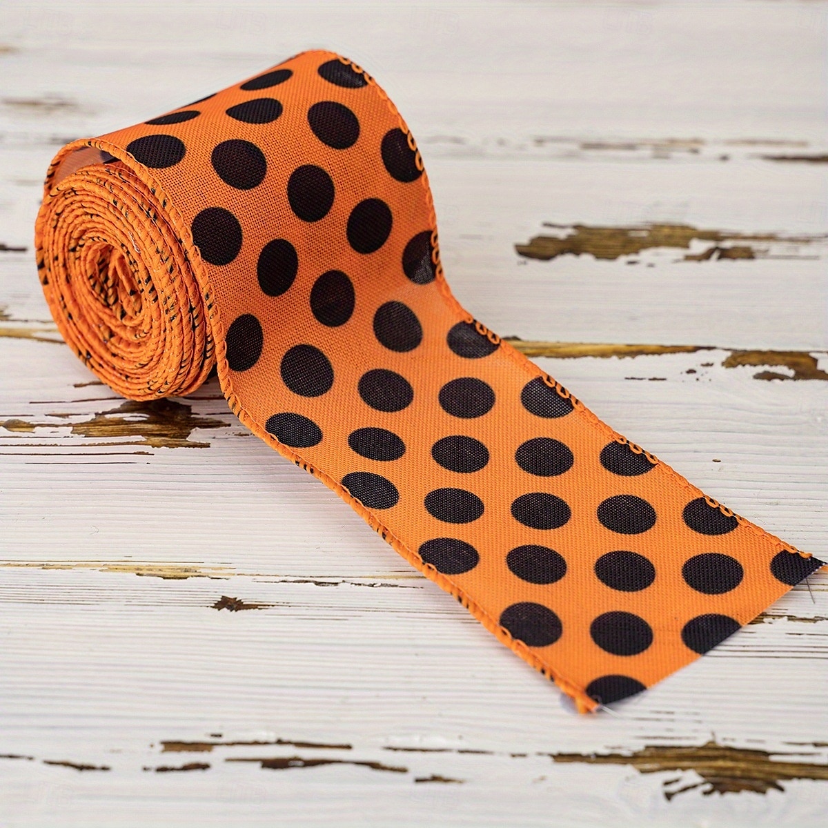 Nastro con bordo rinforzato per Halloween, 4 rotoli, nastro stampato a forma di pipistrello, ragno, zucca, gambe di strega, cappello, pois, nastri in grosgrain per Halloween, ghirlanda per la casa, del 2025 a $9.49 –P3