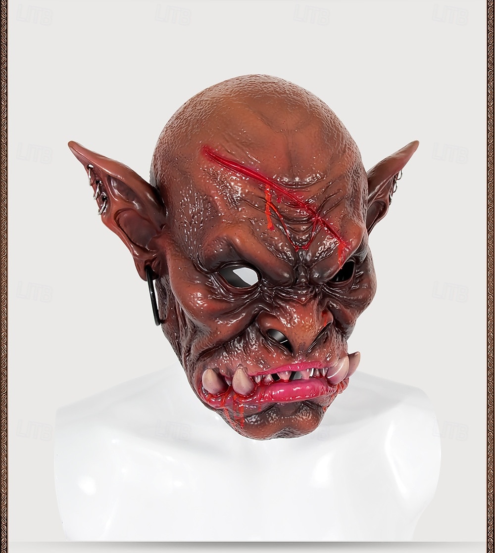 Szörnyek Ördög Ork Halloween Maszk Reális maszk Horror Félelmetes Teljes fej Felnőttek Férfi Mindszentek napja Farsang Teljesítmény Parti Egyszerű Halloween jelmezek Kiöltözik 2025 - $30.99 –P4