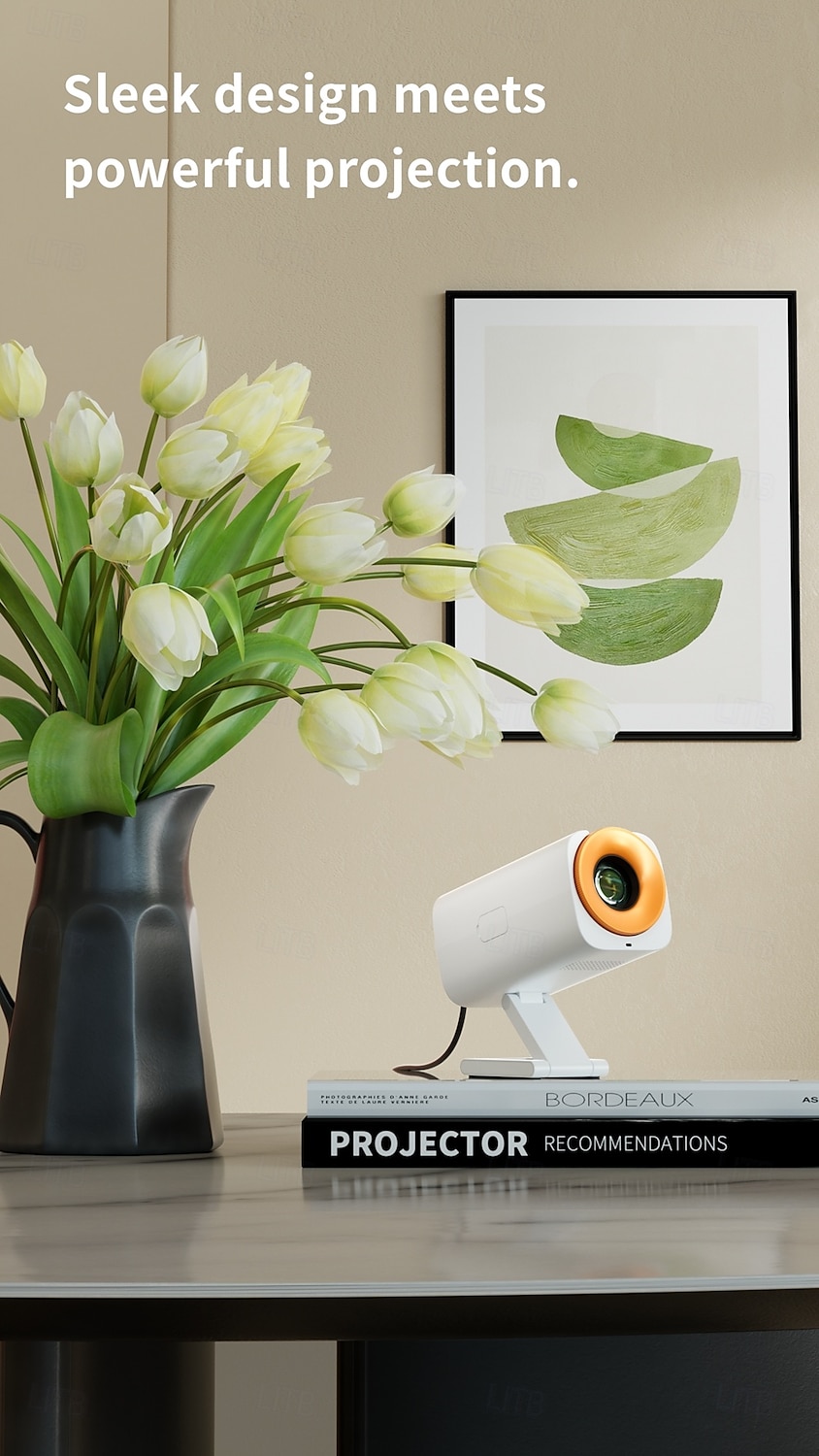 Super Convenient Mini Projection Home Theater 1080p Android Intelligent High-definition Home Wireless Projection Android Version Supports Wireless Same Screen Mobile Phones Supports USB Flash Drives 2025 - $68.99 –P1