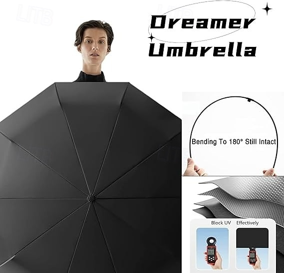 Folding Sun Umbrella For Both Rain And Sunshine Extra Large Windproof Three-Fold Canopy Thickened UV Protection Travel Parasol with Ring Buckle for Outdoor Use 2025 - $23.99 –P4