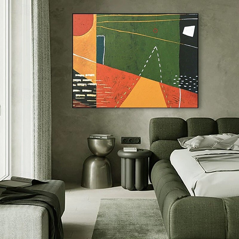 Peinture à l'huile faite à la main sur toile, décoration murale, image abstraite moderne, texture, pour la maison, le salon, toile roulée (sans cadre) de 2025 ? $54.99 –P5