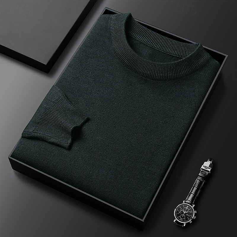 Homme Pull Pull Tricoté Côtelé Tricoter Hauts Réguliers Tricoté Uni Col ras du cou Mode Basique Vacances Tenue quotidienne Vêtement Tenue Automne Hiver Chameau Vin S M L de 2025 ? $22.99 –P7