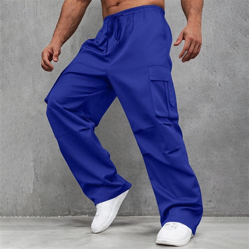Bărbați Pantaloni Cargo Pantaloni Talie elastică Cordon Multi Buzunare Simplu Purtabil În aer liber Zilnic Camping și drumeții Modă Clasic Maro Închis Negru 2025 - $25.99 –P2