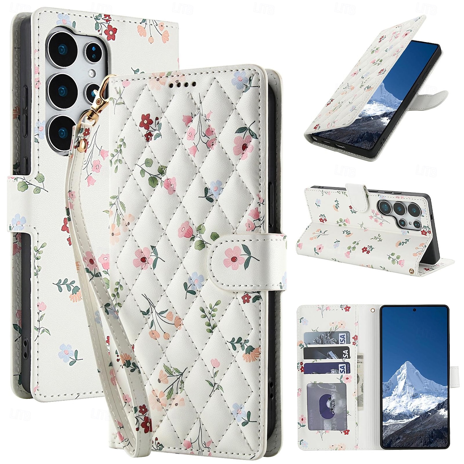 телефон Кейс для Назначение SSamsung Galaxy S25 S25 Плюс S25 Ультра S24 Ultra S24 Plus S24 Ultra Plus S24 ФЭ А55 А35 А25 А15 5Г А73 Samsung A13 5G Кошелек для карт 2025 - $14.99 –P1