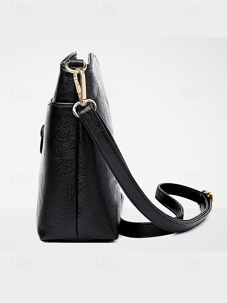 Women's Faux Leather Crossbody Bag with Multiple Compartments – Vintage Casual Shoulder Purse for Daily Commute, Shopping and Travel 2025 - $19.99 –P5