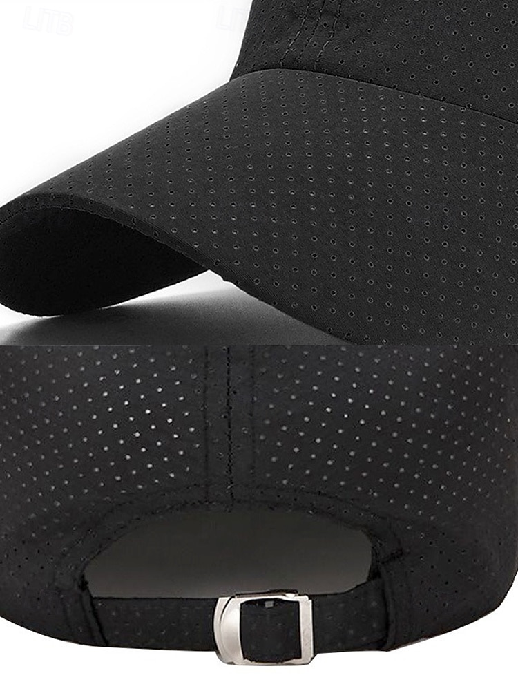Gorra de béisbol ligera y transpirable para hombre: gorra deportiva de malla de secado rápido con hebilla de metal ajustable para correr, jugar al golf, hacer senderismo y uso diario. 2025 - $9.99 –P10