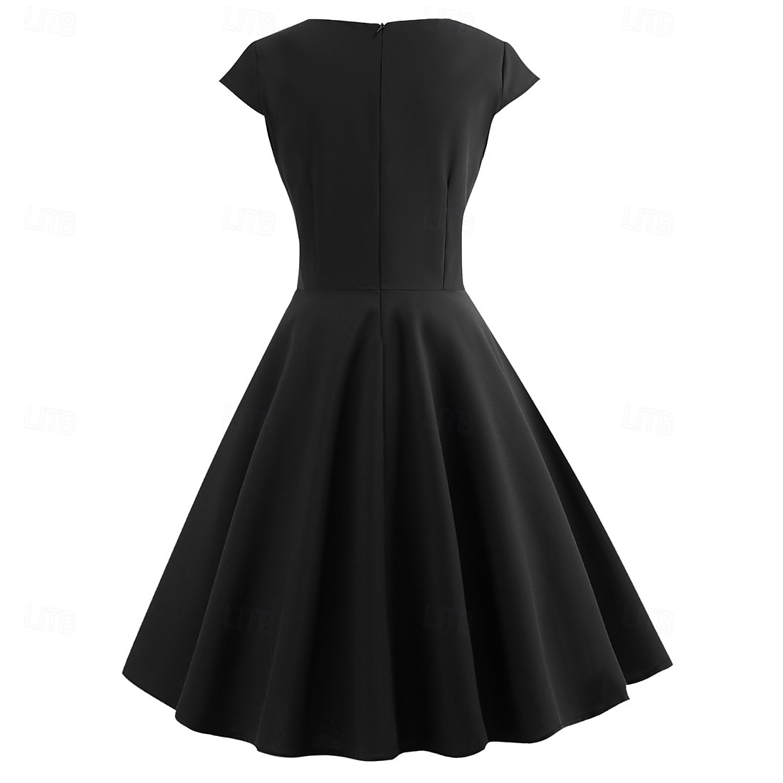 Rétro Vintage Années 1950 Rockabilly Midi Robe Robe trapèze Robe Évasée Ajusté & Évasé Col en V Femmes Halloween Carnaval Saint-Valentin Occasionnel Retour à la maison Soirée à thème rétro Adulte Robe de 2025 ? $25.99 –P19