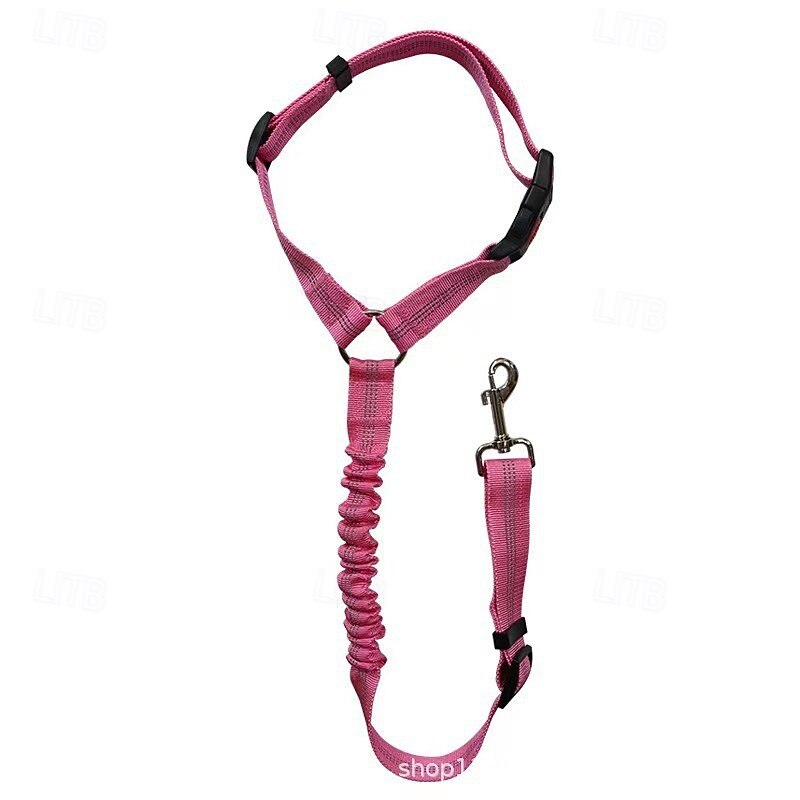 Laisse de voiture réglable pour chien, ceinture de sécurité élastique réfléchissante pour animaux de compagnie, harnais de sécurité multifonctionnel sans traction pour grands chiens, accessoires de de 2025 ? $7.99 –P9