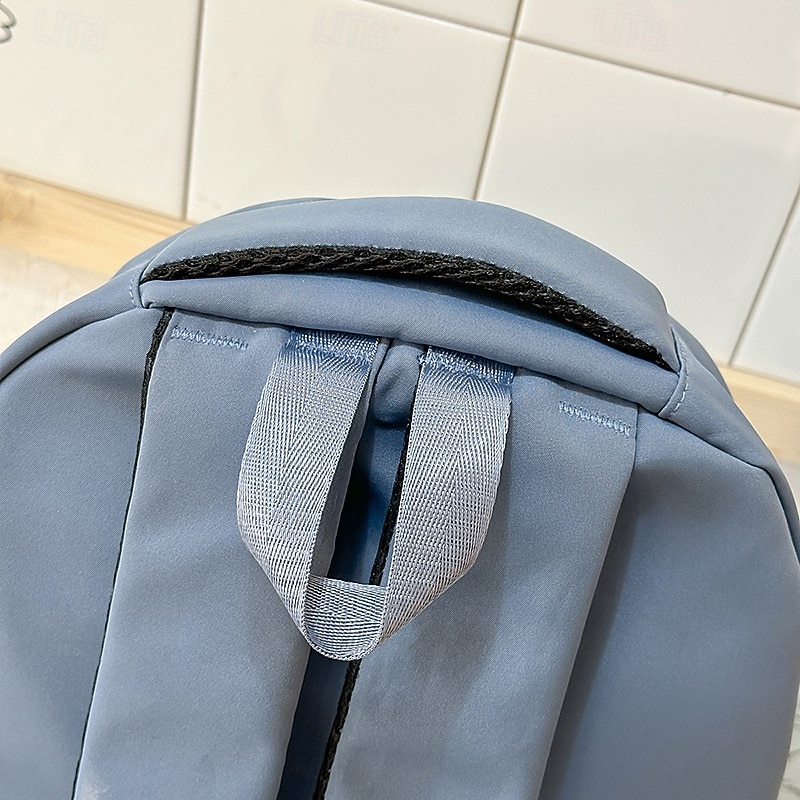Sac à dos d'école noir pour adolescent avec motif patch et pochette – sac à dos élégant pour les collégiens et les lycéens, prêt pour la rentrée de 2025 ? $29.99 –P3