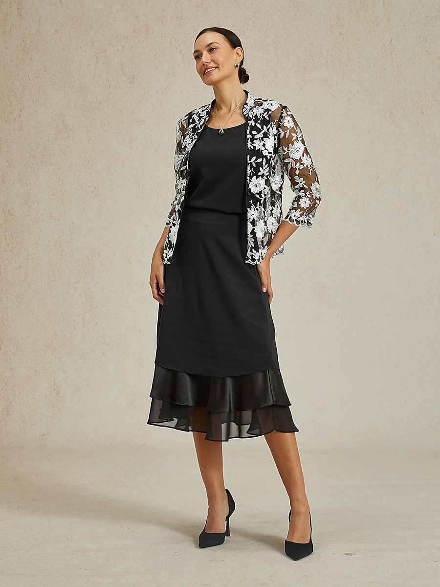 Femmes Hauts Élégants Hauts en dentelle Fleuri Élégant ancien Col haut Noir Été Printemps Automne de 2025 ? $79.99 –P11