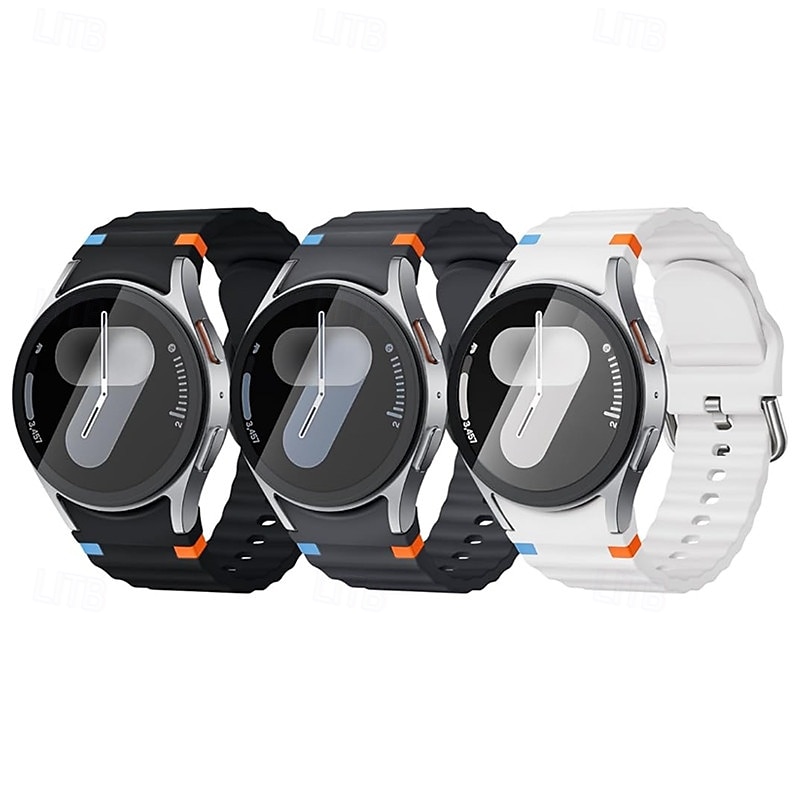 Pacote com 6 Pulseiras de Relógio para Samsung Galaxy Watch 7/6/5/4  40/44mm, Watch 5 Pro 45mm, Watch 6 Classic 43/47mm, Watch 4 Classic 42/46mm Silicone Substituição Alça Fofo Pulseira Esportiva de 2025 por $21.99 –P5
