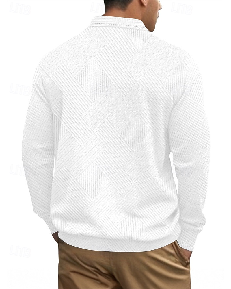 Homme Veste Légère Veste Décontractée Vacances Quotidien Respirabilité Avec Poches Jacquard Printemps Automne Uni Mode Classique Revers Régulier Noir Blanche bleu marine Kaki Gris Claire Veste de 2025 ? $29.99 –P9