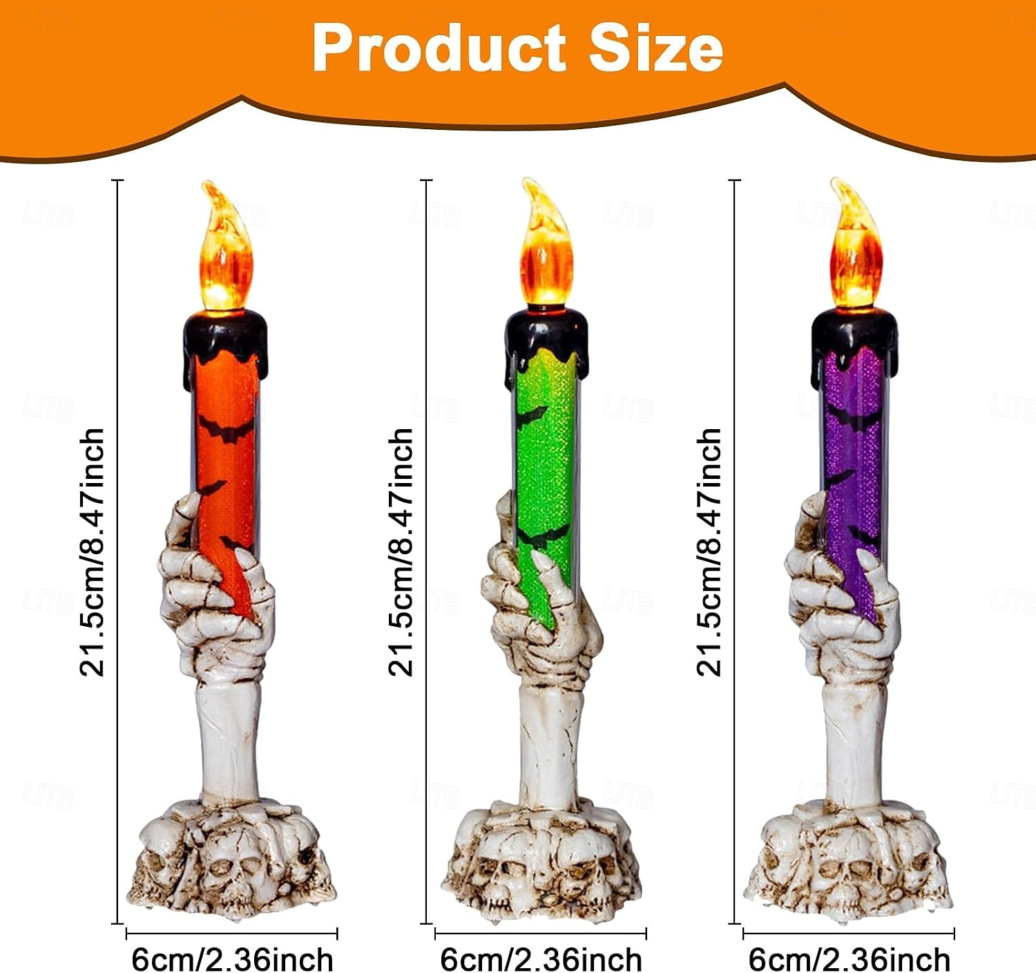 1 Pc 21.5cm Halloween Ghost Hand LED Electronic Candle Decorative Light Indoor Restaurant Party Decoration Light Decoration Light 2025 - $7.99 –P6