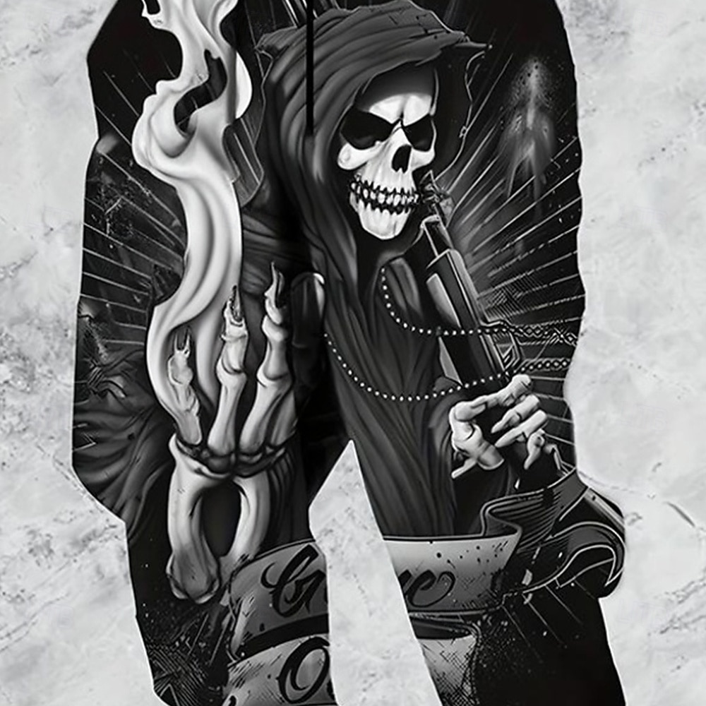 Homme La mort Crânes Joggings Pantalon Jogger Pantalons Taille Moyenne Taille élastique à cordon Style gothique sombre Jogging Vêtements de rue Entraînement Pantalon de survêtement athlétique avec de 2025 ? €22.99 –P3