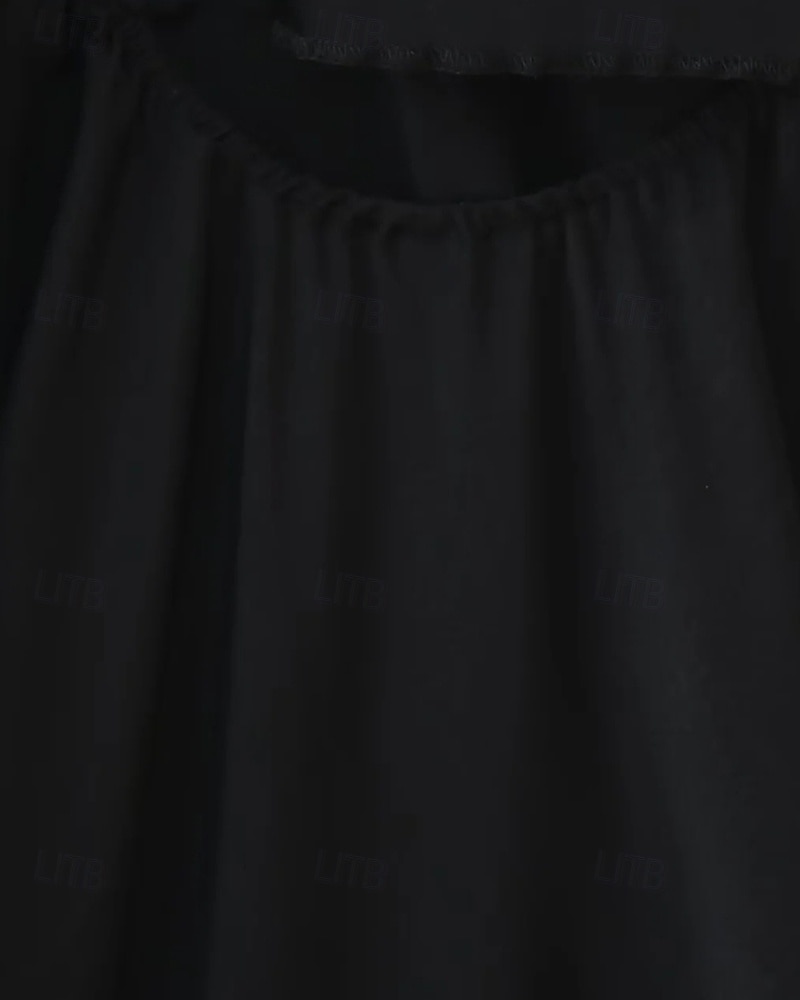 Damen Langes Kleid Maxikleid Abschlussballkleid Partykleid Mode Modern Party Besonderer Anlass Abendgesellschaft Normale Passform Einfach Ärmellos Ein-Schulter Schwarz Sommer 2025 - $30.99 –P8