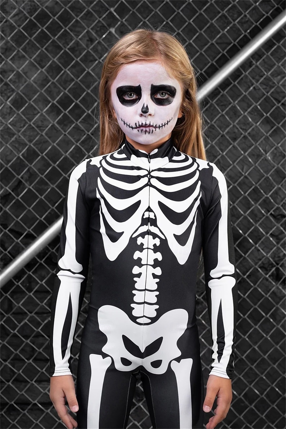 koponya csontváz test halloween csoportos páros jelmezek teljes testes macskaruha ijesztő jelmez férfi női fiú gyermek felnőttek előadás buli klub halloween karnevál halottak napja könnyű 2025 - $29.99 –P2