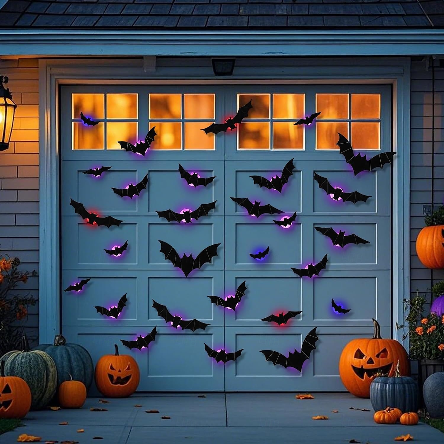 Halloweenské nástěnné dekorace s netopýry, svítící 3D samolepky s netopýry různých velikostí na halloweenskou párty, dekorace oken do ložnice, vnitřní i venkovní samolepky na dům 2025 - $12.99 –P3