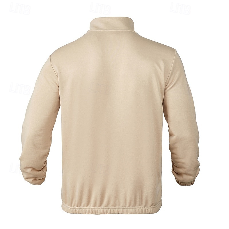 Per uomo Maglia Velluto a coste Felpa con cappuccio Maglione Felpa con cappuccio abbottonata Nero Bianco Beige Grigio Colletto Mao Semplice Patchwork Sport & Outdoor Casuale Quotidiano Streetwear del 2025 a $23.99 –P5