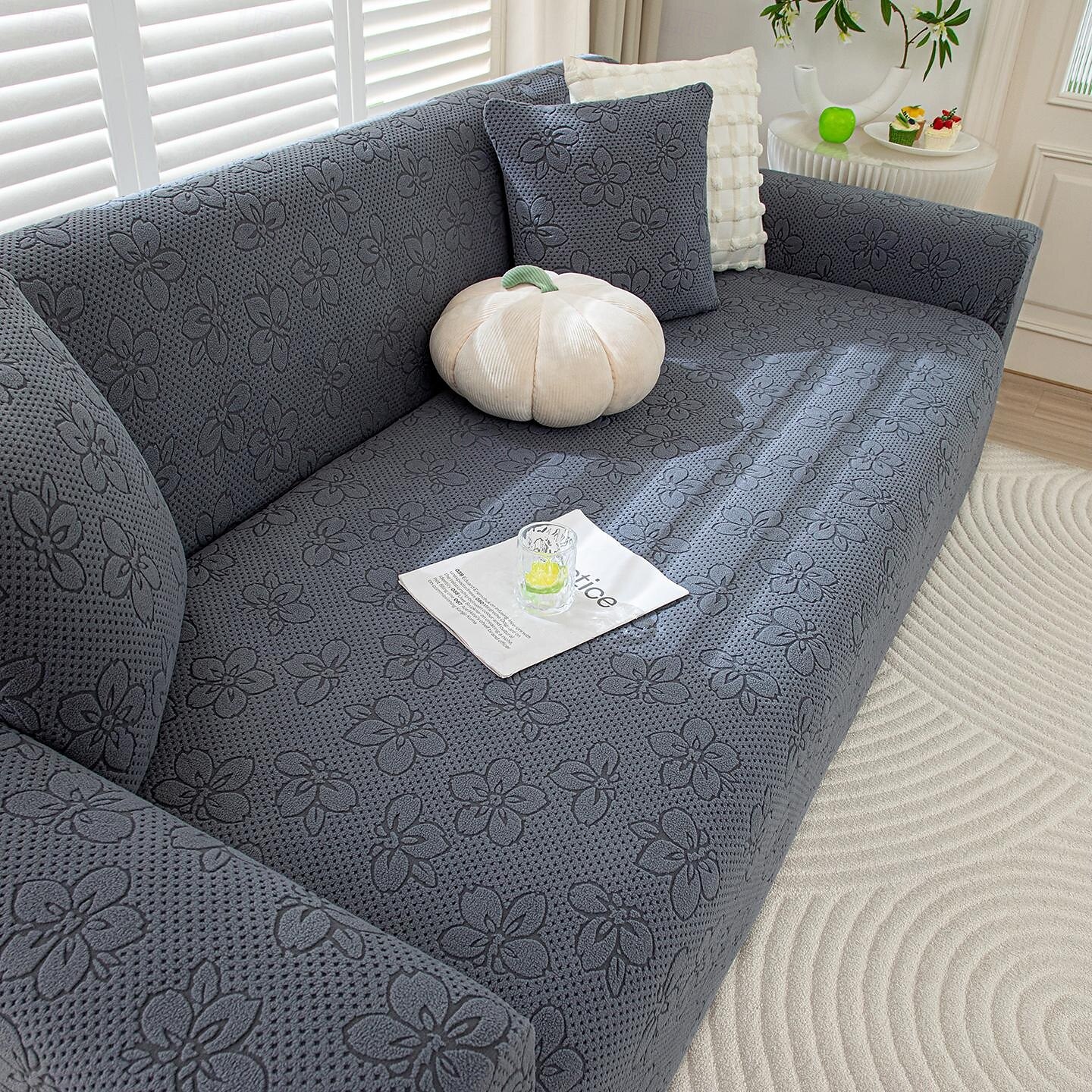 Capas de sofá de chenille para sala de estar, capa elástica de sofá com tudo incluído, jacquard grosso, capas de sofá de canto em forma de L, 1/2/3/4 lugares de 2025 por $72.99 –P12
